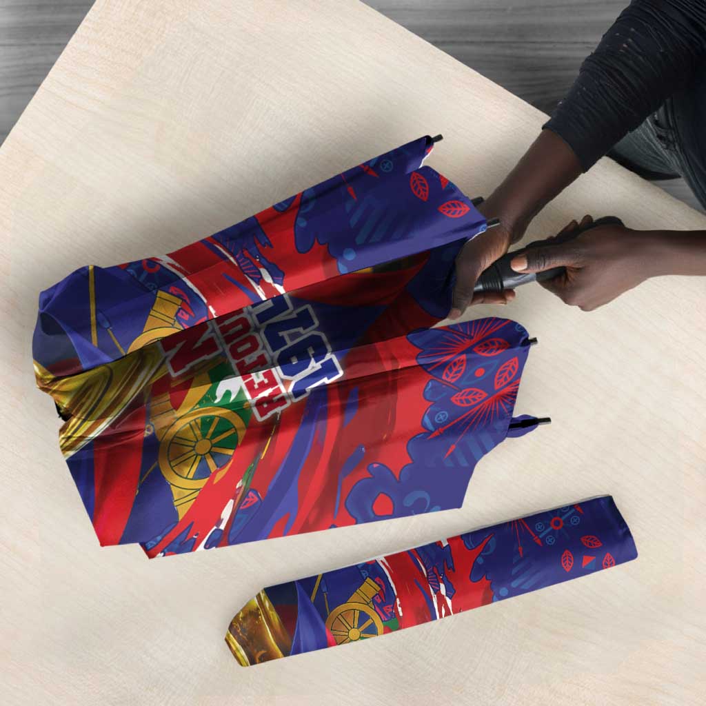 Haiti Grenadye Alaso Umbrella Blue Nou Retounen Anko 1974-2026 - African Pride