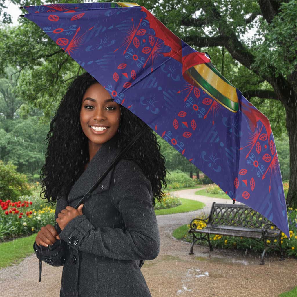Haiti Grenadye Alaso Umbrella Blue Nou Retounen Anko 1974-2026 - African Pride