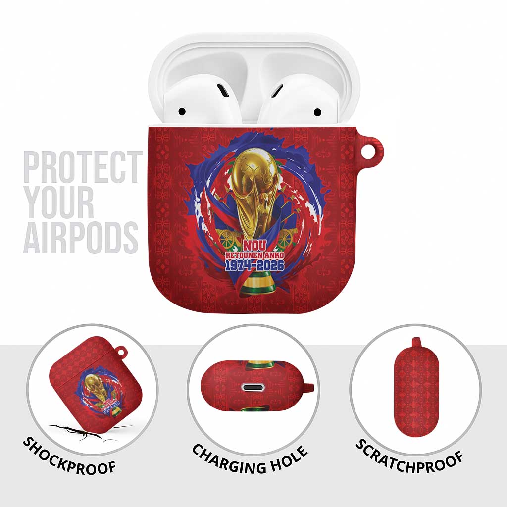 Haiti Grenadye Alaso AirPods Case Red Nou Retounen Anko 1974-2026 - African Pride
