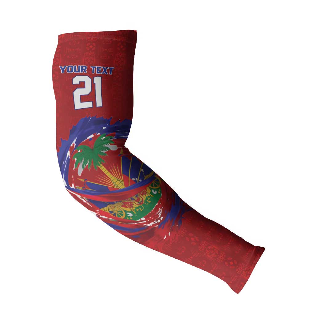 Custom Haiti Grenadye Alaso Arm Sleeves Red Nou Retounen Anko 1974-2026 - African Pride