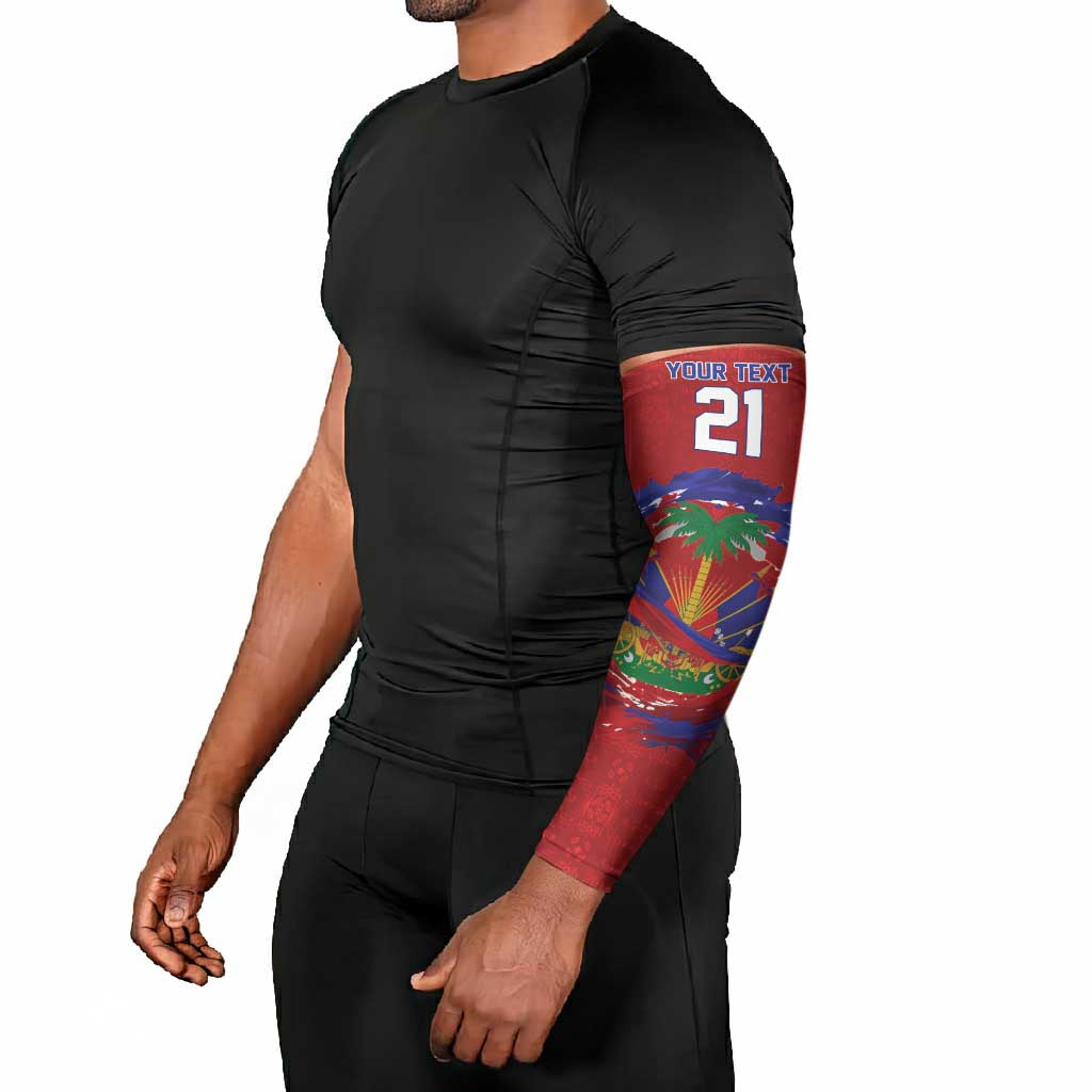 Custom Haiti Grenadye Alaso Arm Sleeves Red Nou Retounen Anko 1974-2026 - African Pride