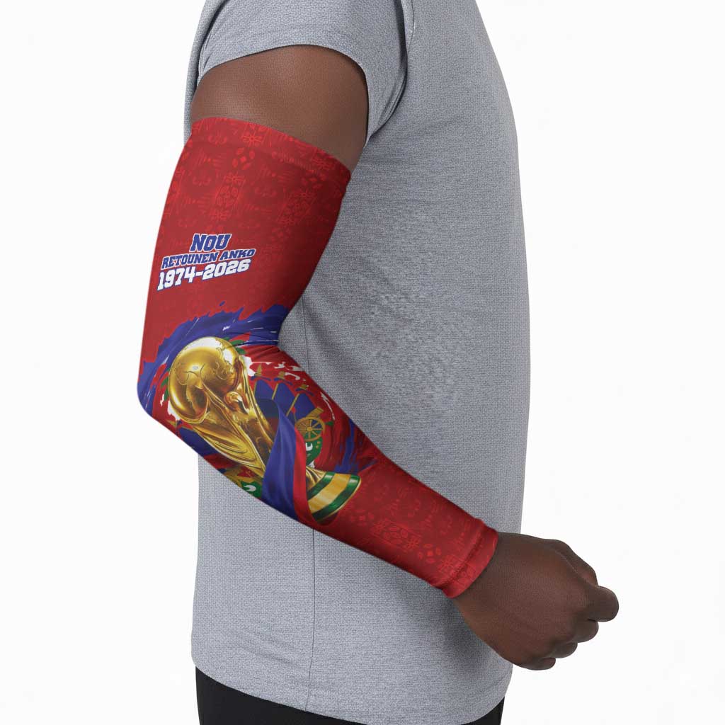 Custom Haiti Grenadye Alaso Arm Sleeves Red Nou Retounen Anko 1974-2026 - African Pride