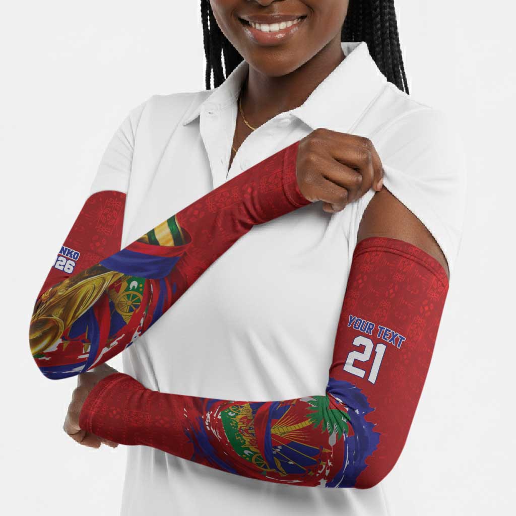 Custom Haiti Grenadye Alaso Arm Sleeves Red Nou Retounen Anko 1974-2026 - African Pride