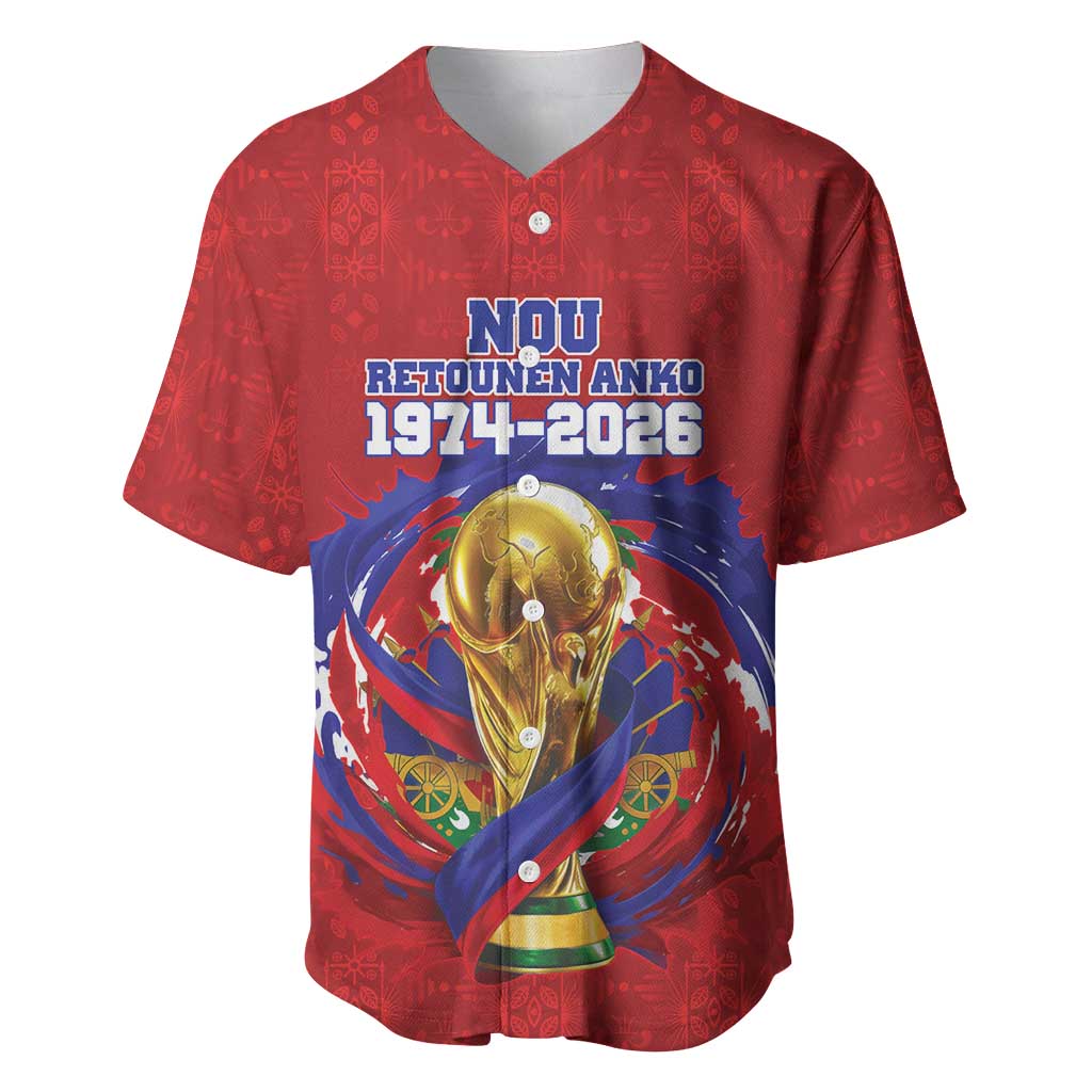 Custom Haiti Grenadye Alaso Baseball Jersey Red Nou Retounen Anko 1974-2026 - African Pride