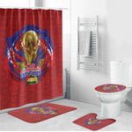 Haiti Grenadye Alaso Bathroom Set Red Nou Retounen Anko 1974-2026 - African Pride