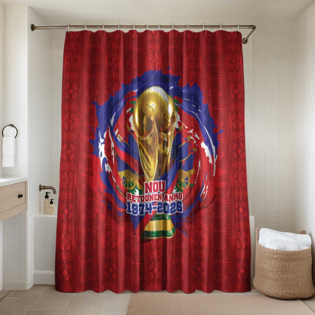 Haiti Grenadye Alaso Bathroom Set Red Nou Retounen Anko 1974-2026 - African Pride