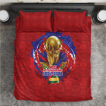 Haiti Grenadye Alaso Bedding Set Red Nou Retounen Anko 1974-2026 - African Pride