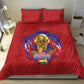 Haiti Grenadye Alaso Bedding Set Red Nou Retounen Anko 1974-2026 - African Pride