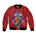 Custom Haiti Grenadye Alaso Bomber Jacket Red Nou Retounen Anko 1974-2026 - African Pride