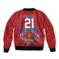Custom Haiti Grenadye Alaso Bomber Jacket Red Nou Retounen Anko 1974-2026 - African Pride