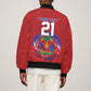 Custom Haiti Grenadye Alaso Bomber Jacket Red Nou Retounen Anko 1974-2026 - African Pride