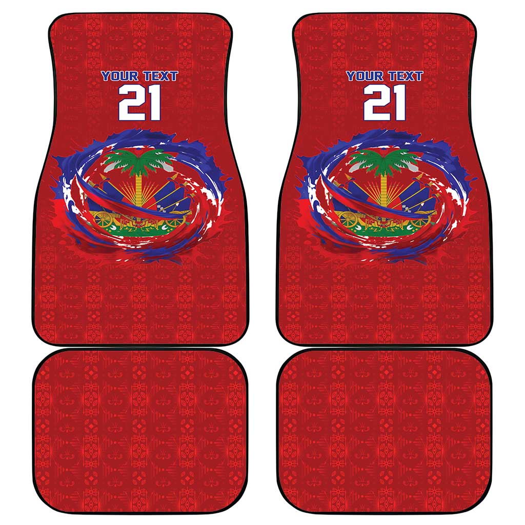 Custom Haiti Grenadye Alaso Car Mats Red Nou Retounen Anko 1974-2026 - African Pride