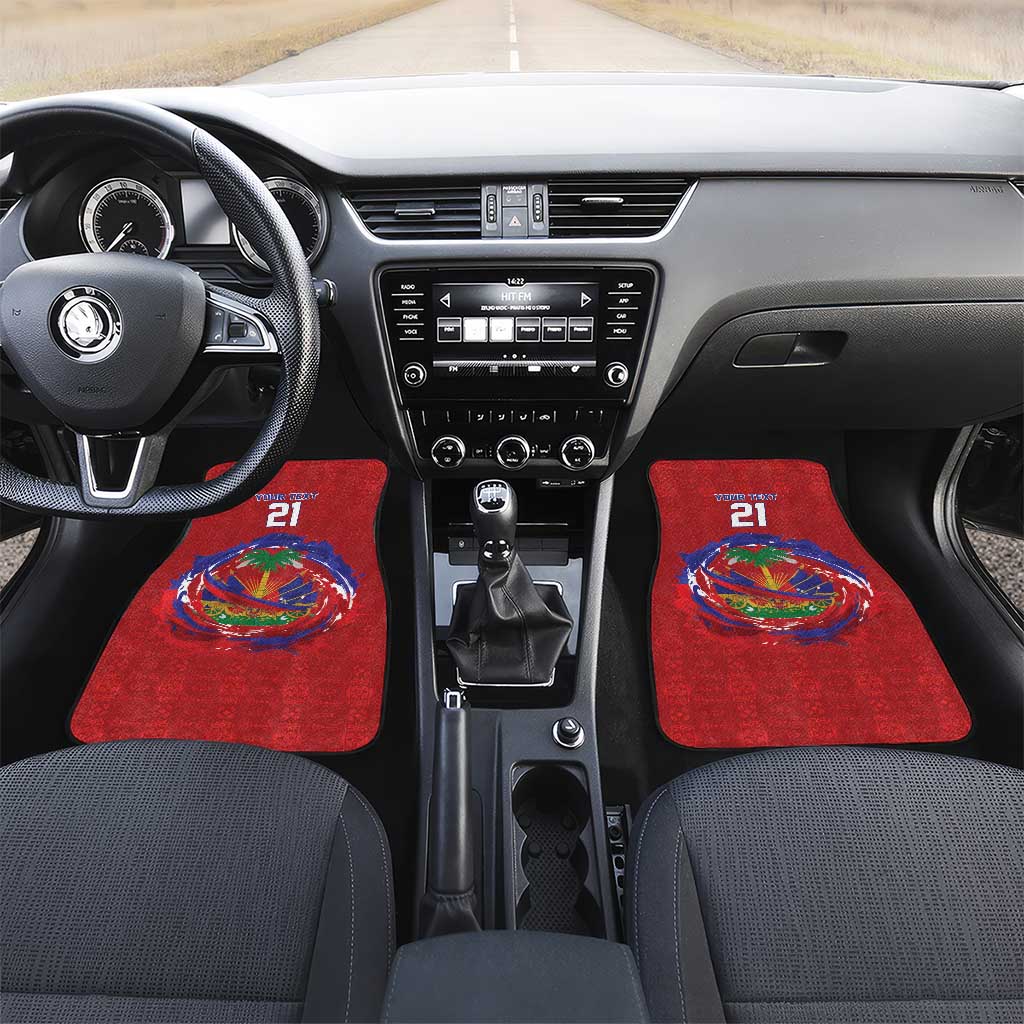 Custom Haiti Grenadye Alaso Car Mats Red Nou Retounen Anko 1974-2026 - African Pride