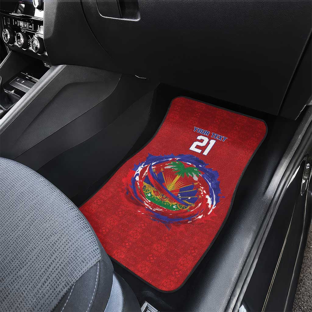Custom Haiti Grenadye Alaso Car Mats Red Nou Retounen Anko 1974-2026 - African Pride