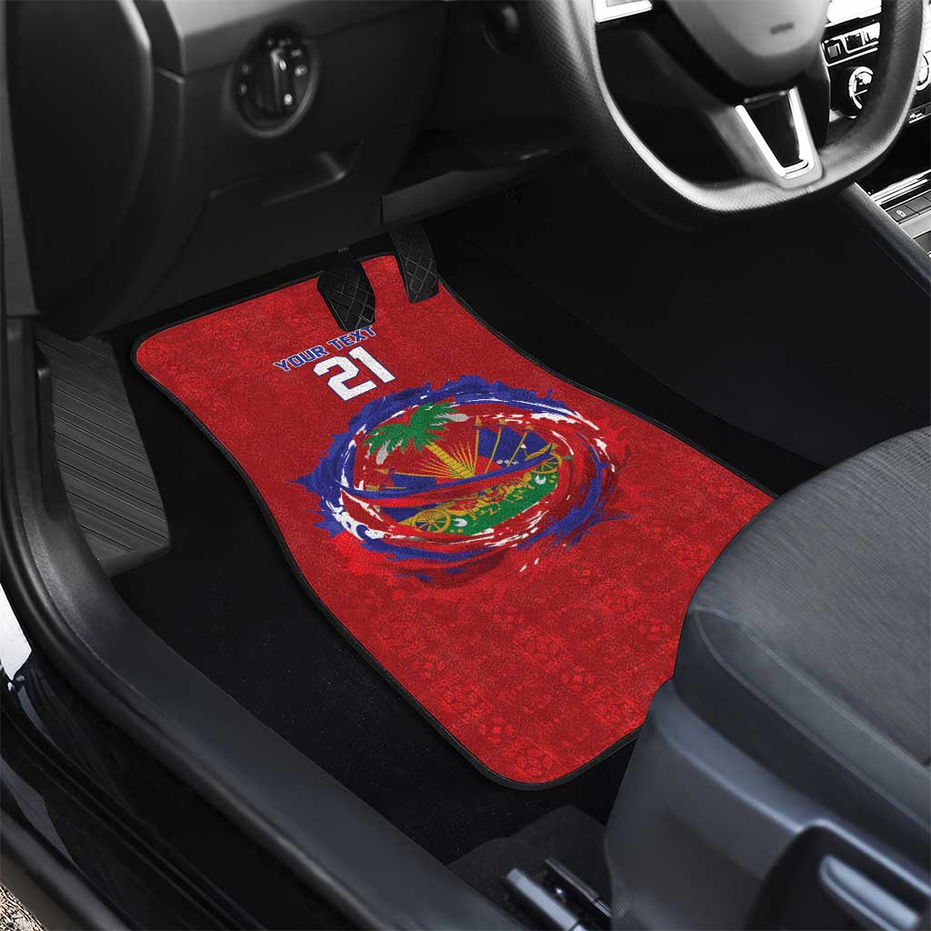 Custom Haiti Grenadye Alaso Car Mats Red Nou Retounen Anko 1974-2026 - African Pride