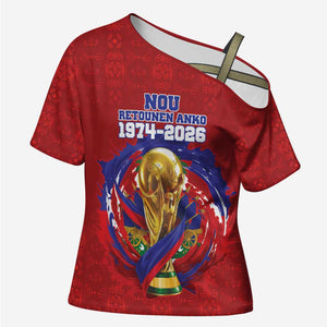 Custom Haiti Grenadye Alaso Cross Shoulder Shirt Red Nou Retounen Anko 1974-2026 - African Pride