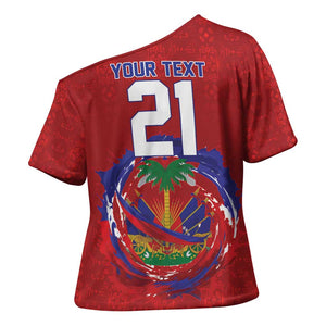 Custom Haiti Grenadye Alaso Cross Shoulder Shirt Red Nou Retounen Anko 1974-2026 - African Pride
