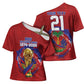 Custom Haiti Grenadye Alaso Cross Shoulder Shirt Red Nou Retounen Anko 1974-2026 - African Pride