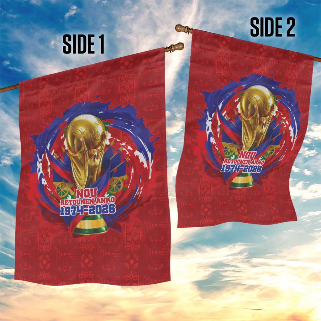 Haiti Grenadye Alaso Garden Flag Red Nou Retounen Anko 1974-2026 - African Pride