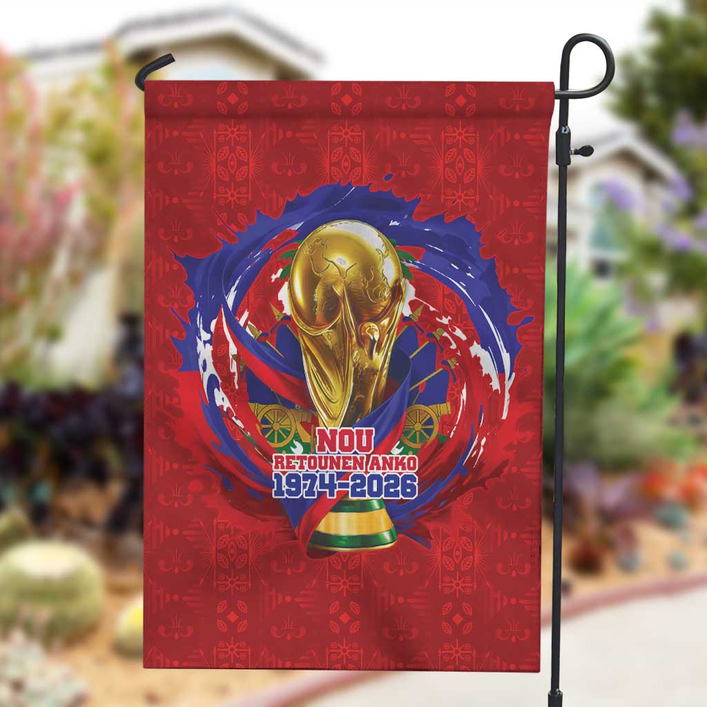 Haiti Grenadye Alaso Garden Flag Red Nou Retounen Anko 1974-2026 - African Pride