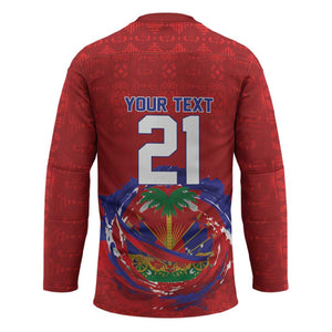 Custom Haiti Grenadye Alaso Hockey Jersey Red Nou Retounen Anko 1974-2026 - African Pride