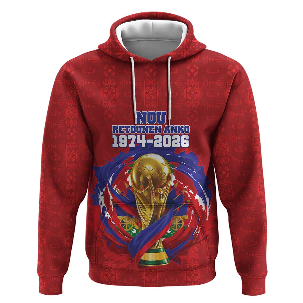 Custom Haiti Grenadye Alaso Hoodie Red Nou Retounen Anko 1974-2026 - African Pride