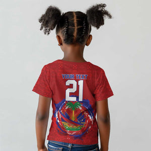 Custom Haiti Grenadye Alaso Kid T shirt Red Nou Retounen Anko 1974-2026 - African Pride