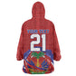 Custom Haiti Grenadye Alaso Kid Wearable Blanket Hoodie Red Nou Retounen Anko 1974-2026 - African Pride