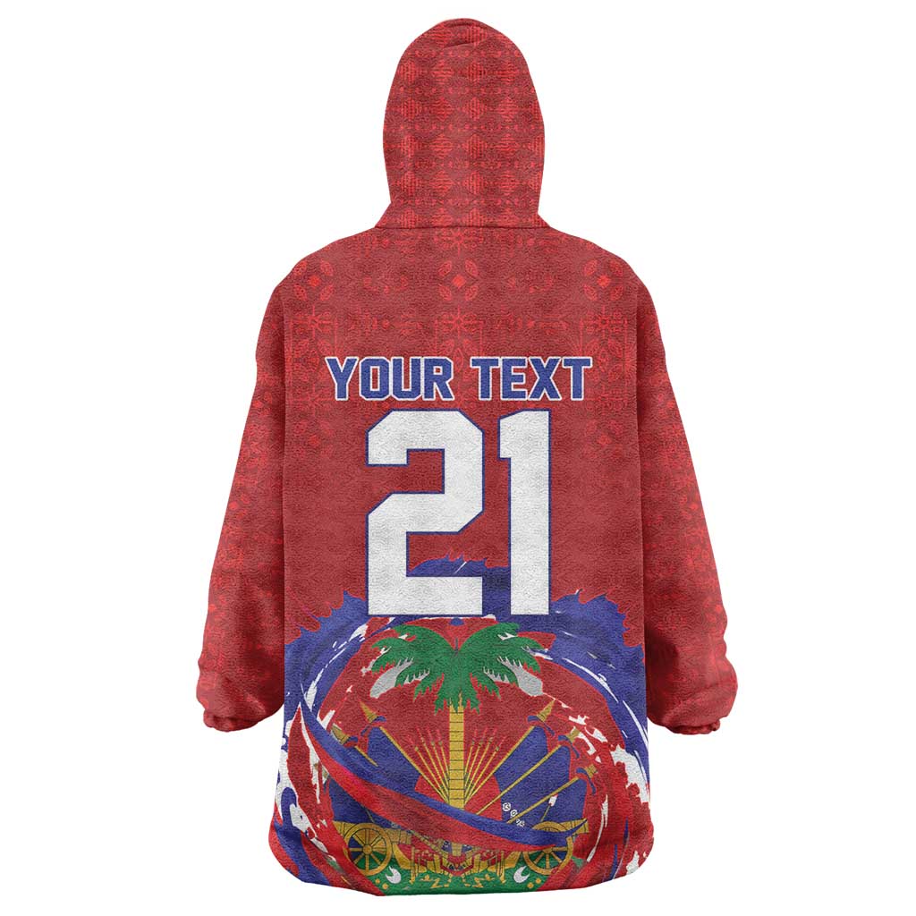Custom Haiti Grenadye Alaso Kid Wearable Blanket Hoodie Red Nou Retounen Anko 1974-2026 - African Pride