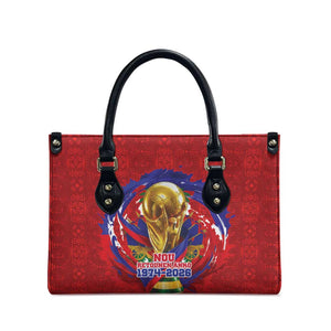 Haiti Grenadye Alaso Leather Bag Red Nou Retounen Anko 1974-2026 - African Pride