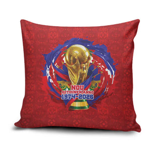 Haiti Grenadye Alaso Pillow Cover Red Nou Retounen Anko 1974-2026 - African Pride