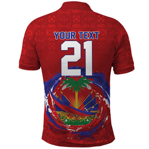 Custom Haiti Grenadye Alaso Polo Shirt Red Nou Retounen Anko 1974-2026 - African Pride