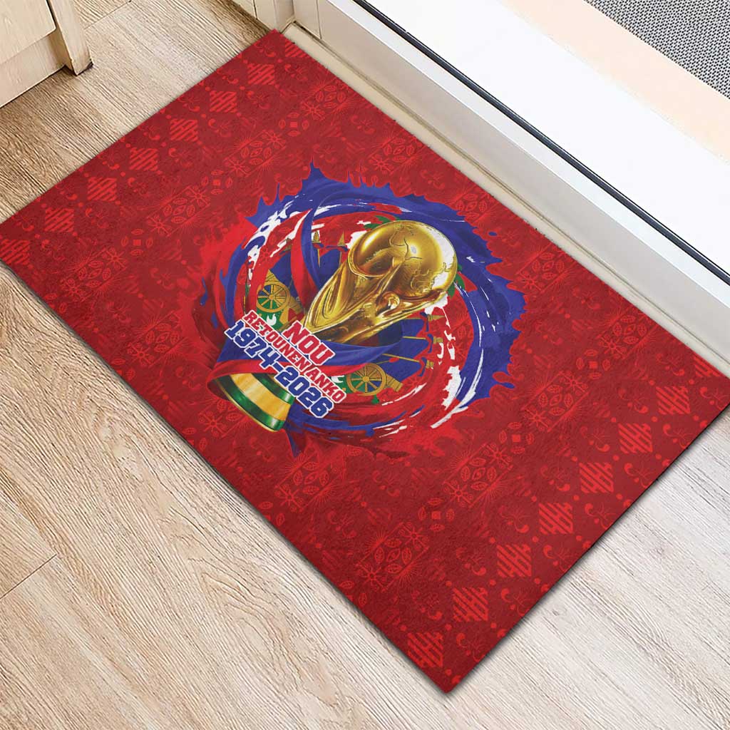 Haiti Grenadye Alaso Rubber Doormat Red Nou Retounen Anko 1974-2026 - African Pride