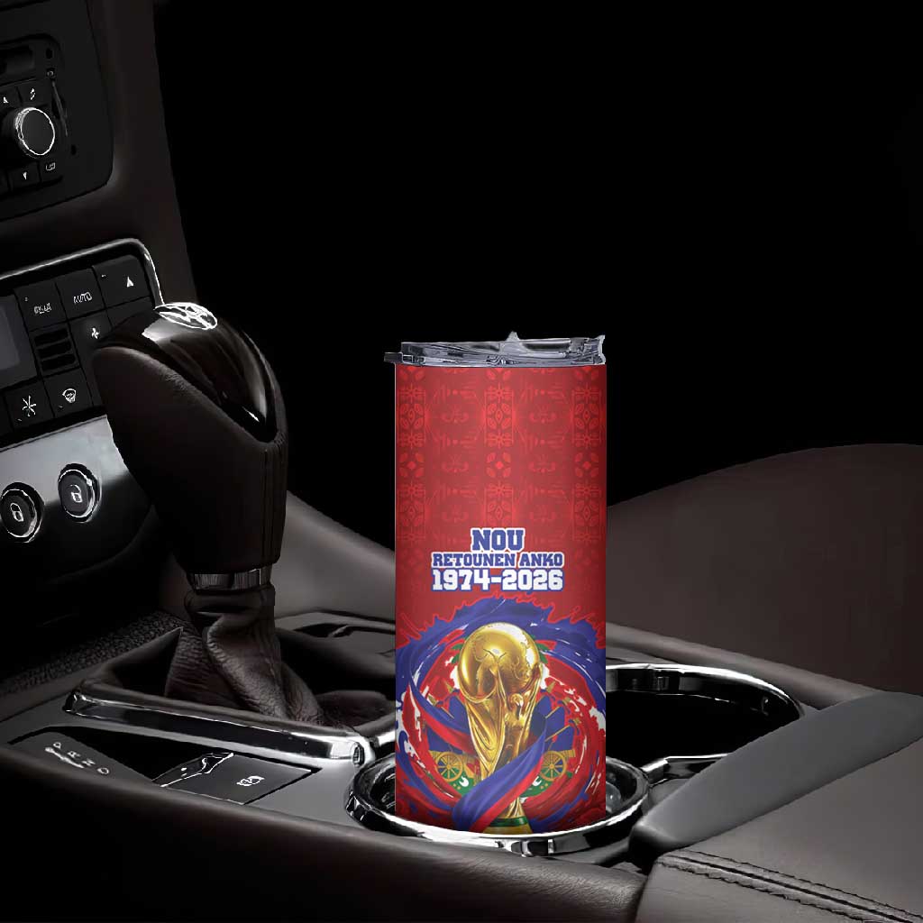 Custom Haiti Grenadye Alaso Skinny Tumbler Red Nou Retounen Anko 1974-2026 - African Pride