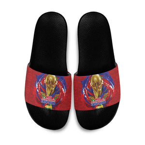 Haiti Grenadye Alaso Slide Sandals Red Nou Retounen Anko 1974-2026 - African Pride