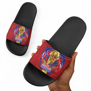 Haiti Grenadye Alaso Slide Sandals Red Nou Retounen Anko 1974-2026 - African Pride