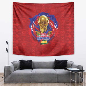 Haiti Grenadye Alaso Tapestry Red Nou Retounen Anko 1974-2026 - African Pride