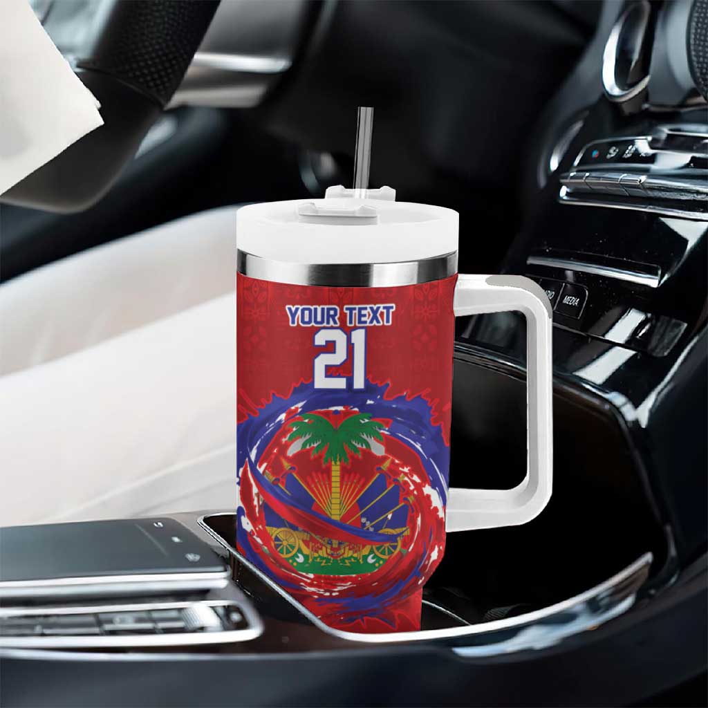 Custom Haiti Grenadye Alaso Tumbler With Handle Red Nou Retounen Anko 1974-2026 - African Pride