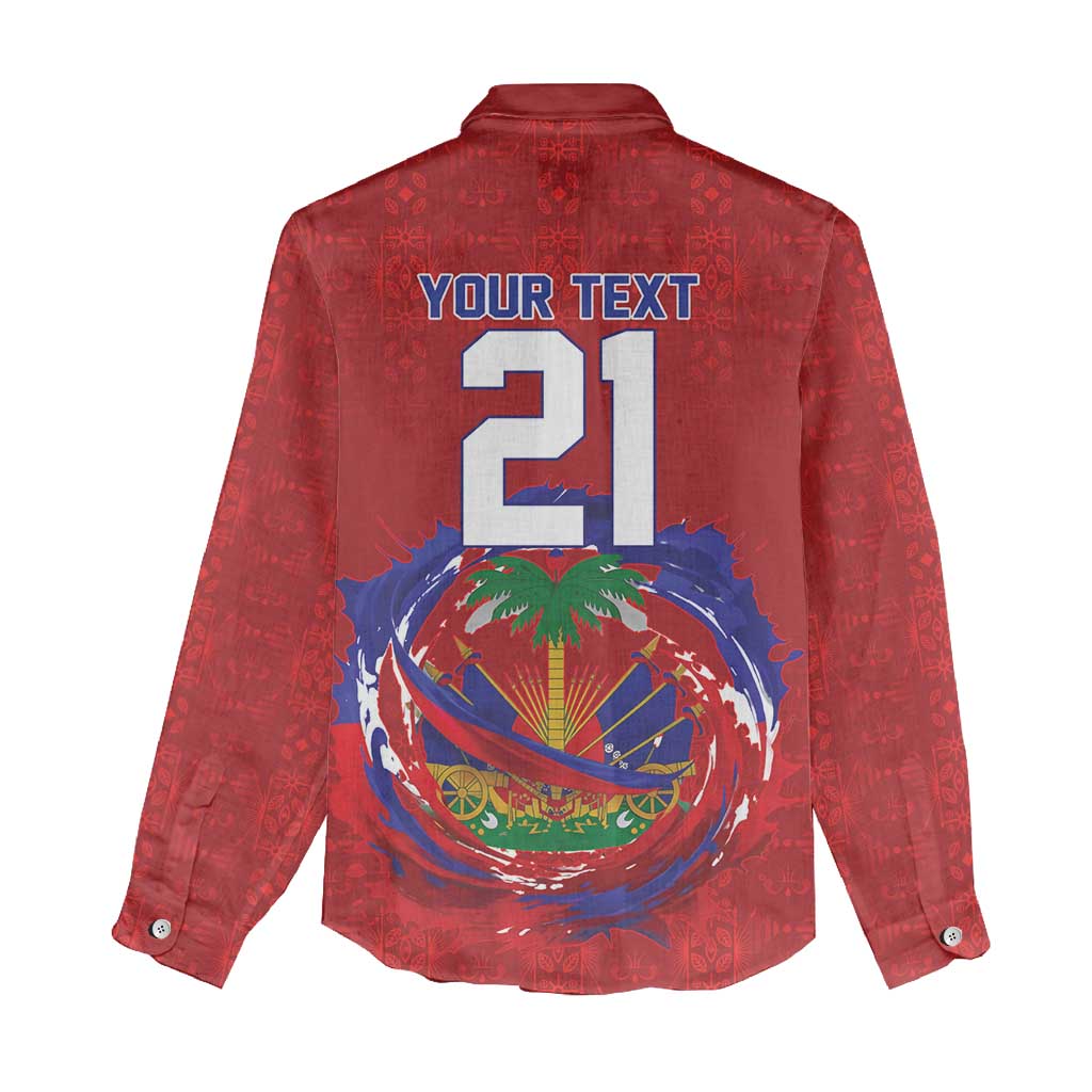 Custom Haiti Grenadye Alaso Women Casual Shirt Red Nou Retounen Anko 1974-2026 - African Pride