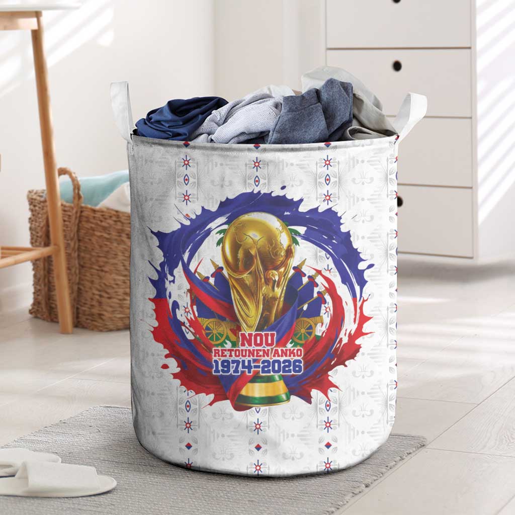 Haiti Grenadye Alaso Laundry Basket White Nou Retounen Anko 1974-2026 - African Pride