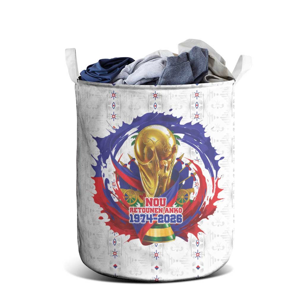 Haiti Grenadye Alaso Laundry Basket White Nou Retounen Anko 1974-2026 - African Pride