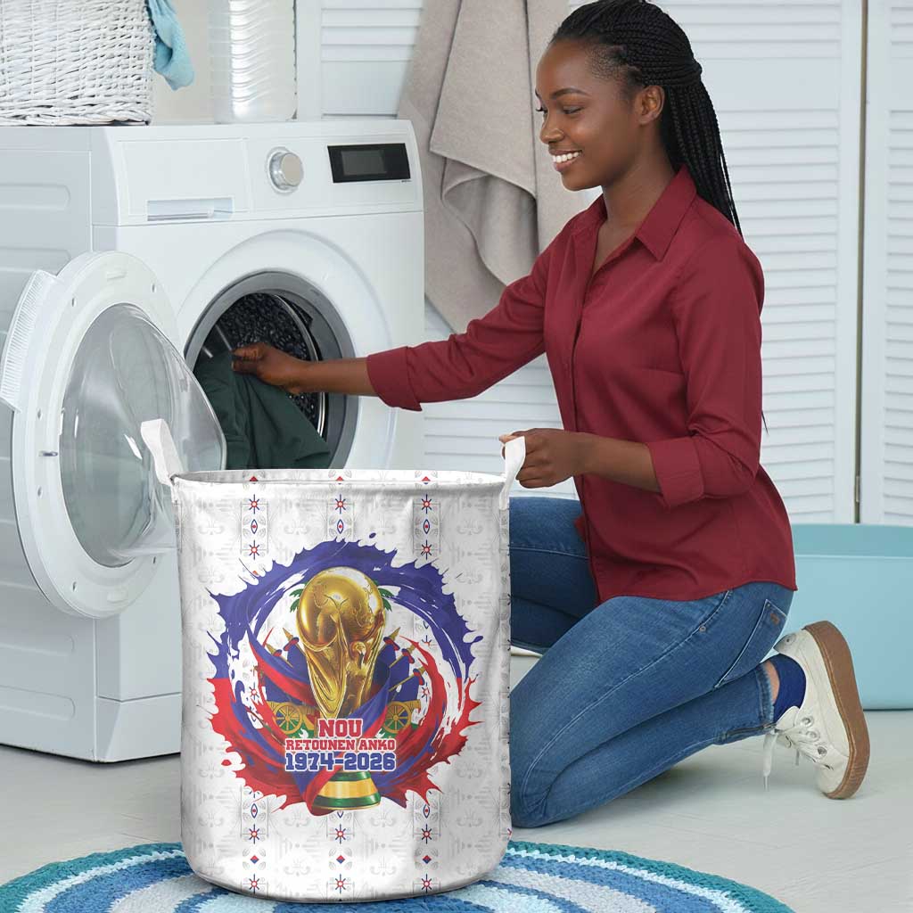 Haiti Grenadye Alaso Laundry Basket White Nou Retounen Anko 1974-2026 - African Pride