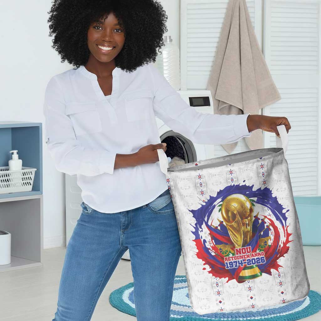 Haiti Grenadye Alaso Laundry Basket White Nou Retounen Anko 1974-2026 - African Pride