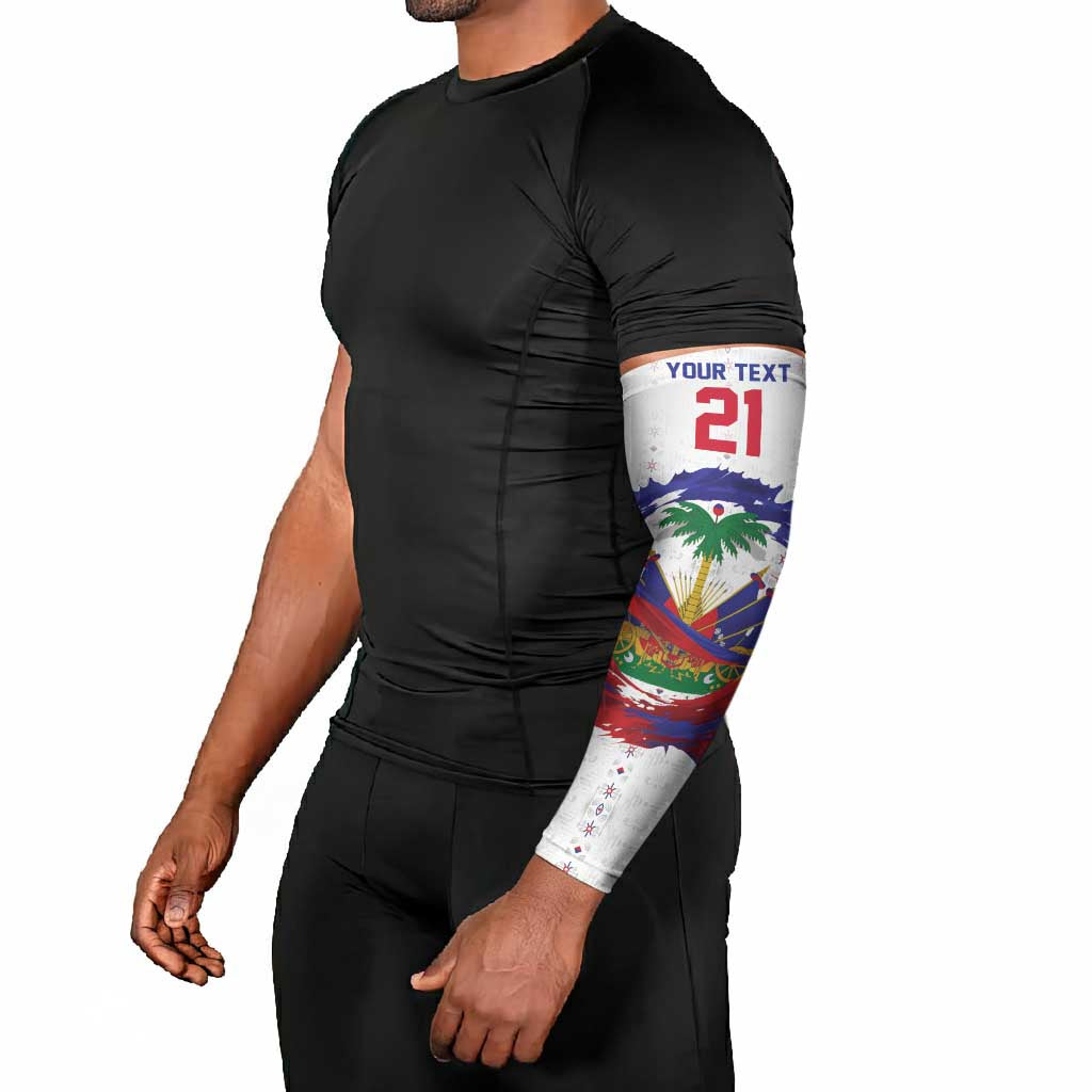 Custom Haiti Grenadye Alaso Arm Sleeves White Nou Retounen Anko 1974-2026 - African Pride