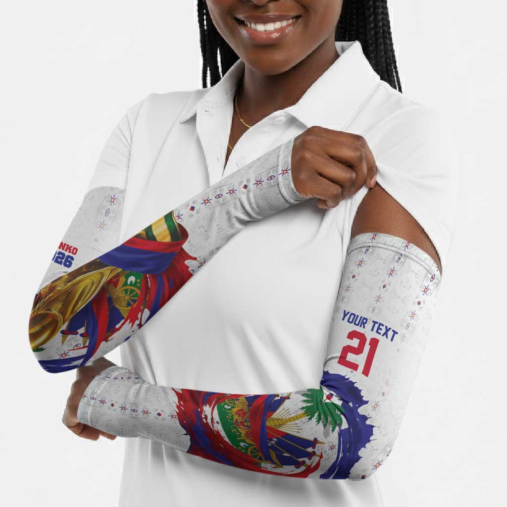Custom Haiti Grenadye Alaso Arm Sleeves White Nou Retounen Anko 1974-2026 - African Pride