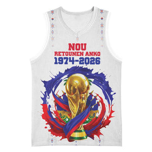 Custom Haiti Grenadye Alaso Basketball Jersey White Nou Retounen Anko 1974-2026 - African Pride