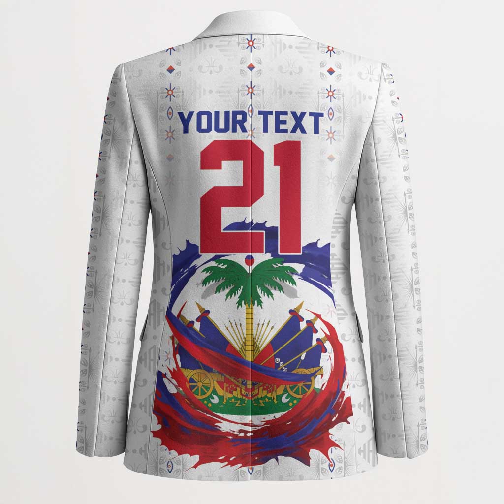 Custom Haiti Grenadye Alaso Blazer White Nou Retounen Anko 1974-2026 - African Pride