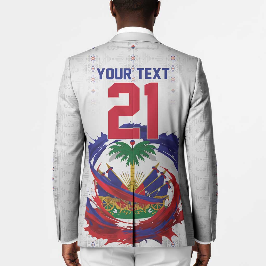 Custom Haiti Grenadye Alaso Blazer White Nou Retounen Anko 1974-2026 - African Pride