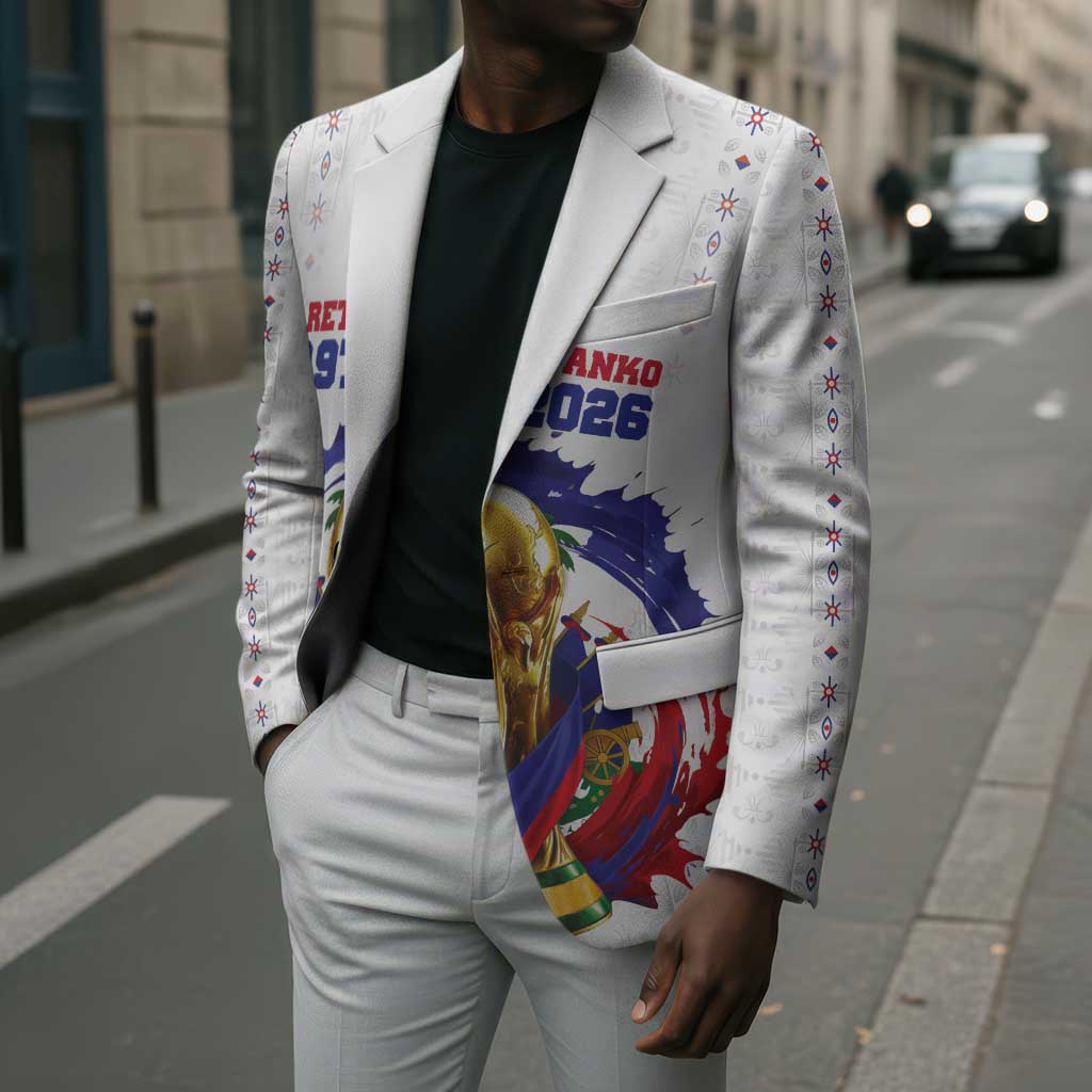 Custom Haiti Grenadye Alaso Blazer White Nou Retounen Anko 1974-2026 - African Pride