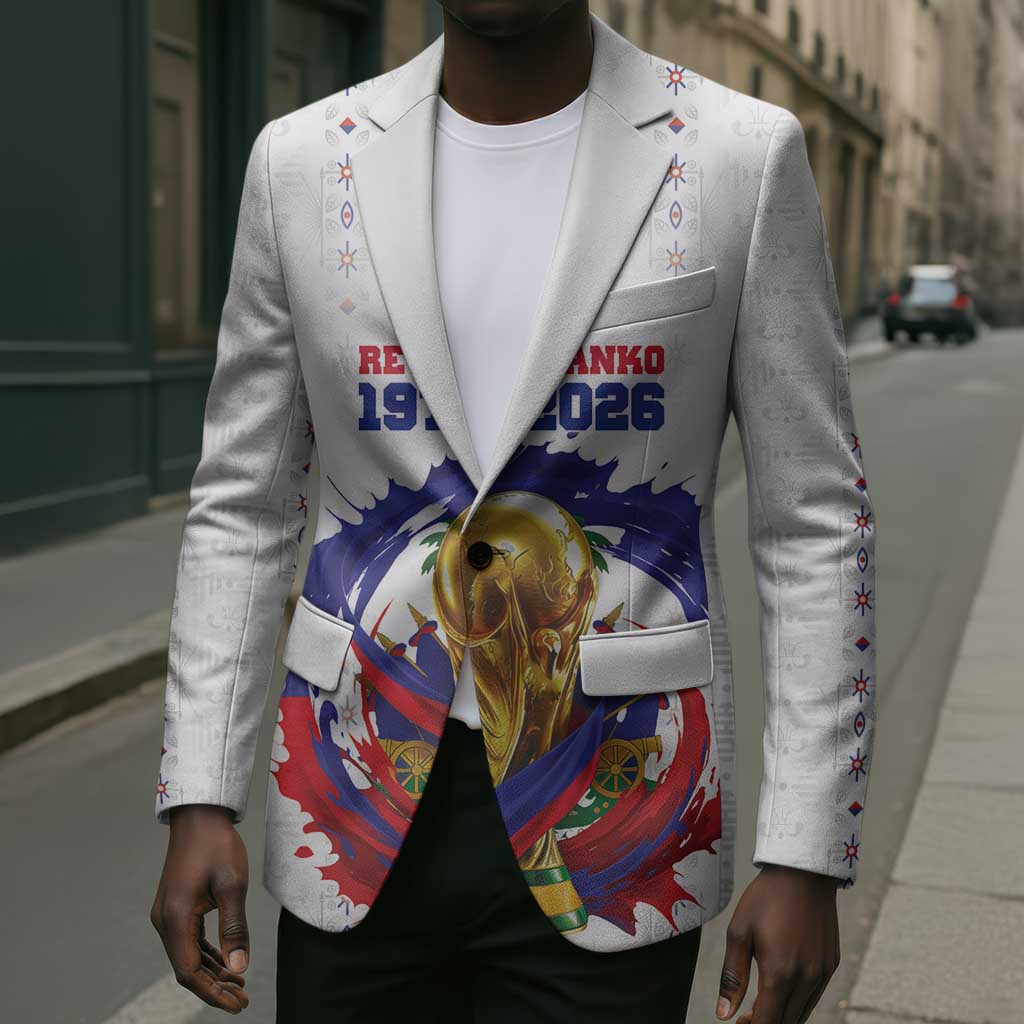 Custom Haiti Grenadye Alaso Blazer White Nou Retounen Anko 1974-2026 - African Pride